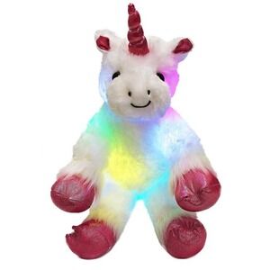 BSTAOFY - LED Luminous White & Pink Plush  Unicorn 16" - NWT In Storage Bag